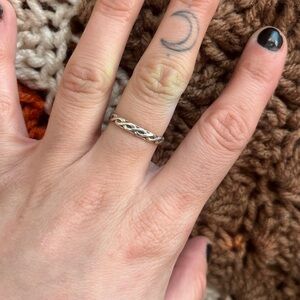 Elegant Silver Braided Ring